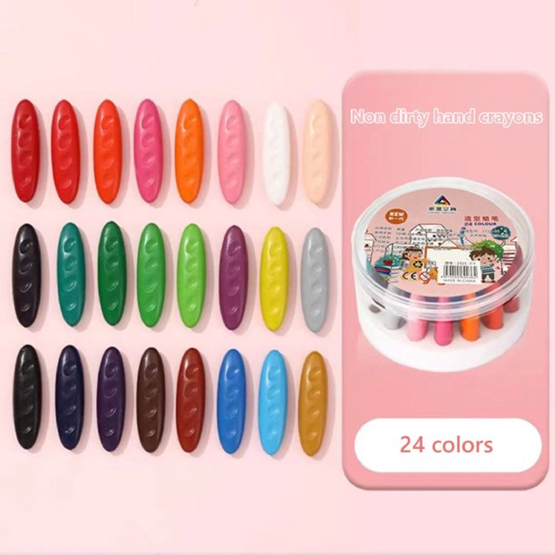 Miniatura 3 de Set 24 Crayones Cera No Toxicos Lavables